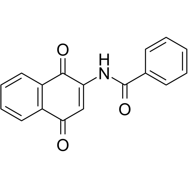 2-苯甲酰氨基-1,4-萘醌结构式