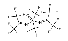 bis(hexafluoroisopropylideneamido)bis(trifluoromethyl)oxosulfur(VI)结构式