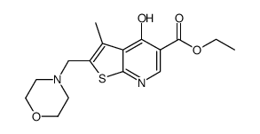 Ethyl 4-hydroxy-3-methyl-2-(morpholin-4-ylmethyl)thieno[2,3-b]pyridine-5-carboxylate Structure