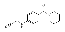 Acetonitrile,2-[[4-(1-piperidinylcarbonyl)phenyl]amino]- structure