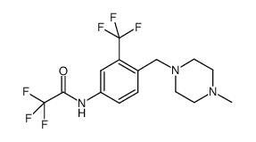 2,2,2-trifluoro-N-[4-(4-methyl-piperazin-1-ylmethyl)-3-trifluoromethyl-phenyl]-acetamide结构式