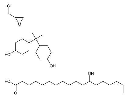 2-(chloromethyl)oxirane,4-[2-(4-hydroxycyclohexyl)propan-2-yl]cyclohexan-1-ol,12-hydroxyoctadecanoic acid Structure