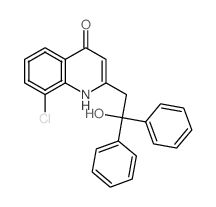 3-[(2-chlorophenyl)amino]-5-hydroxy-1,5,5-triphenyl-pent-2-en-1-one Structure