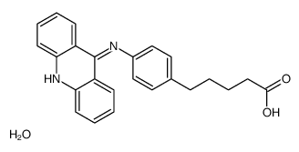 5-[4-(acridin-9-ylamino)phenyl]pentanoic acid,hydrate Structure