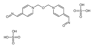 hydrogen sulfate,oxo-[[1-[[4-(oxoazaniumylmethylidene)pyridin-1-yl]methoxymethyl]pyridin-4-ylidene]methyl]azanium Structure