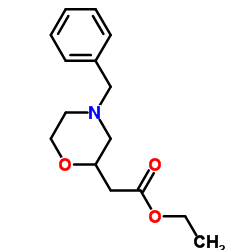 (4-苄基吗啉-2-基)乙酸乙酯结构式
