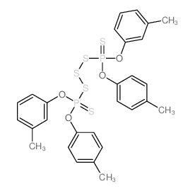 (3-methylphenoxy)-(4-methylphenoxy)-[(3-methylphenoxy)-(4-methylphenoxy)phosphinothioyl]sulfanyldisulfanyl-sulfanylidene-phosphorane Structure