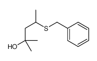 4-benzylsulfanyl-2-methylpentan-2-ol结构式