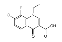 7-chloro-1-ethyl-8-fluoro-4-oxoquinoline-3-carboxylic acid结构式