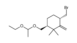 (3S,6S)-3-Bromomethyl-6-(1-ethoxy-ethoxymethyl)-1,1-dimethyl-2-methylene-cyclohexane Structure