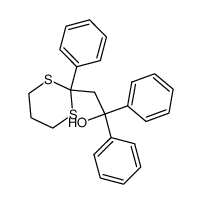 1,1-diphenyl-2-(2-phenyl-1,3-dithian-2-yl)ethan-1-ol Structure