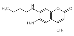 6-amino-7-butylamino-4-methyl-chromen-2-one Structure