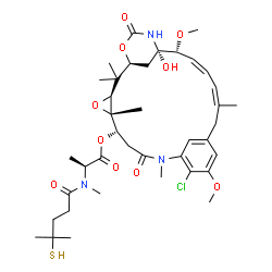N2'-去乙酰基-N2'-(4-巯基-4-甲基-1-氧代戊基)-6-甲基美登素结构式