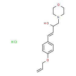 (E)-1-morpholin-4-yl-4-(4-prop-2-enoxyphenyl)but-3-en-2-ol hydrochlori de结构式