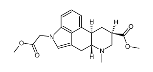 D-1-Methoxycarbonylmethyl-8β-methoxycarbonyl-6-methylergoline结构式