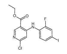 ethyl 6-chloro-4-(2-fluoro-4-iodoanilino)nicotinate Structure