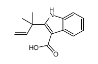 2-(2-methylbut-3-en-2-yl)-1H-indole-3-carboxylic acid结构式