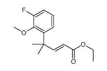 ethyl 4-(3-fluoro-2-methoxyphenyl)-4-methylpent-2-enoate结构式