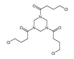 1-[3,5-bis(4-chlorobutanoyl)-1,3,5-triazinan-1-yl]-4-chlorobutan-1-one Structure