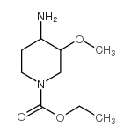 4-氨基-3-甲氧基哌啶乙氨基甲酸酯结构式