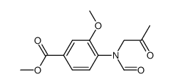 methyl 4-[formyl-(2-oxopropyl)amino]-3-methoxybenzoate结构式