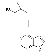 (2S)-2-methyl-5-(7H-purin-6-yl)pent-4-yn-1-ol结构式