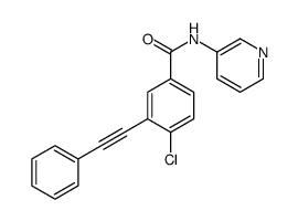 4-chloro-3-(2-phenylethynyl)-N-pyridin-3-ylbenzamide Structure
