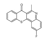 2-fluoro-6-methylthiochromeno[3,2-c]quinolin-7-one Structure