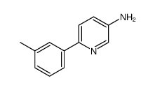 6-(3-甲苯基)-3-吡啶胺结构式