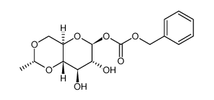 1-0-(Phenylmethylcarbonate)-4,6-O-Ethylidene-Beta-D-Glucopyranoside结构式