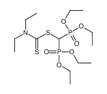 bis(diethoxyphosphoryl)methyl N,N-diethylcarbamodithioate结构式