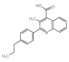 3-甲基-2-(4-丙基苯基)喹啉-4-羧酸结构式