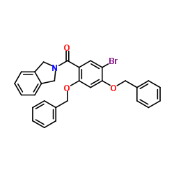 [2,4-Bis(benzyloxy)-5-bromophenyl](1,3-dihydro-2H-isoindol-2-yl)methanone结构式