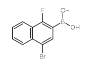 4-溴-1-氟萘-2-硼酸结构式