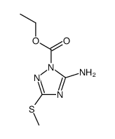 1H-1,2,4-Triazole-1-carboxylicacid,5-amino-3-(methylthio)-,ethylester(9CI)结构式