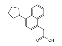 2-(4-cyclopentylnaphthalen-1-yl)acetic acid结构式