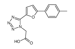 2-[5-[5-(4-methylphenyl)furan-2-yl]tetrazol-1-yl]acetic acid结构式