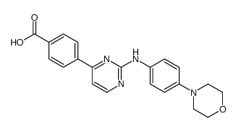 4-(2-(4-吗啉苯基氨基)嘧啶-4-基)苯甲酸结构式