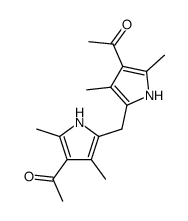1,1'-(2,4,2',4'-tetramethyl-5,5'-methanediyl-di-pyrrol-3-yl)-bis-ethanone Structure