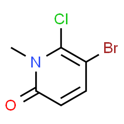 5-溴-6-氯-1-甲基吡啶-2(1H)-酮结构式