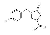 1-[(4-氯苯基)甲基]-5-氧代-3-吡咯烷羧酸结构式