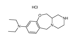 N,N-diethyl-1,2,3,4,12,12a-hexahydro-6H-pyrazino[2,1-c][1,4]benzoxazepin-9-amine hydrochloride结构式