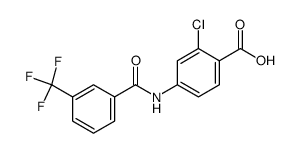 4-(3-(trifluoromethyl)benzamido)-2-chlorobenzoic acid Structure