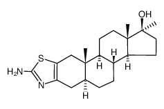 2'-amino-17-methyl-(5α)-androstano[3,2-d]thiazol-17β-ol结构式