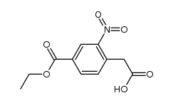 4-carboxymethyl-3-nitrobenzoic acid ethyl ester Structure