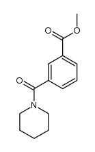 3-(piperidine-1-carbonyl)benzoic acid methyl ester结构式