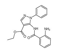ethyl 5-(2-aminobenzamido)-1-phenyl-1H-pyrazole-4-carboxylate结构式