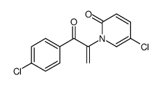 5-chloro-1-[3-(4-chlorophenyl)-3-oxoprop-1-en-2-yl]pyridin-2-one结构式