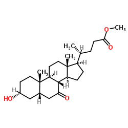 3α-羟基-7-氧代-胆烷酸-24-甲酯结构式
