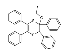 2-ethoxy-2,3,5,6-tetraphenyl-2,3-dihydro-[1,4]dithiin结构式